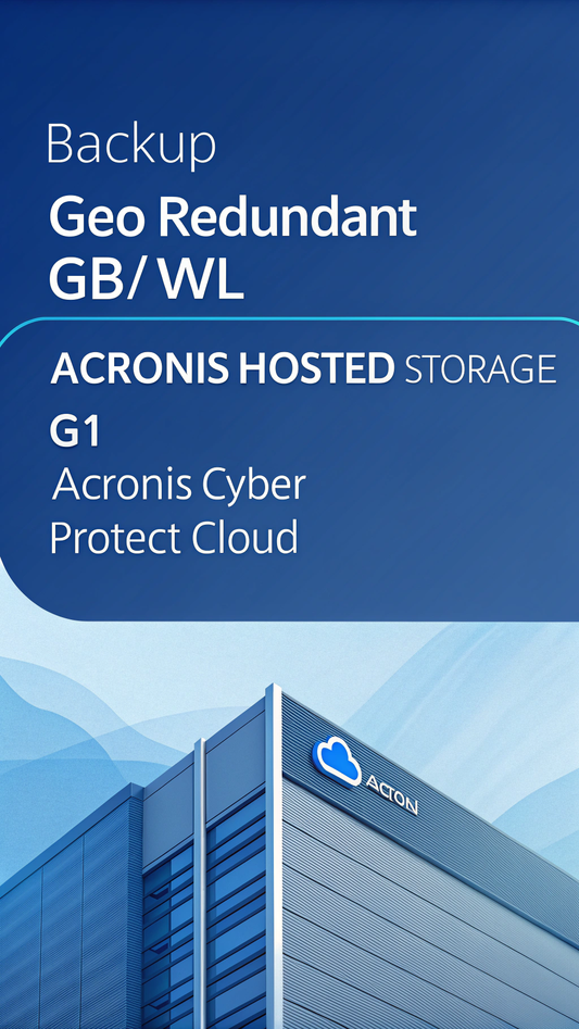 Backup - Geo-redundant - GB/WL - Acronis Hosted Storage - G1 - Acronis Cyber Protect Cloud